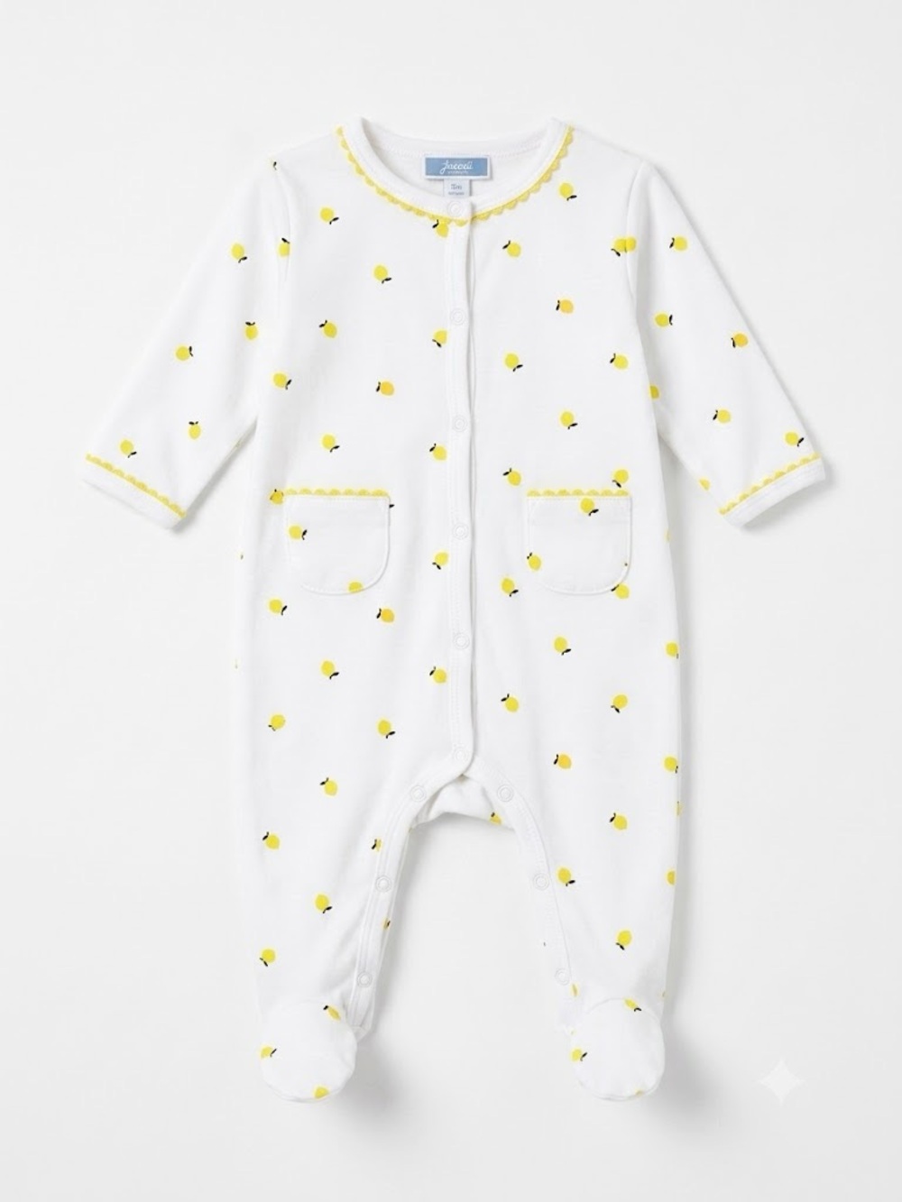 Jacadi White/Yellow Lemon Print Sleeper